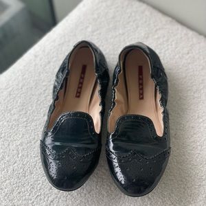 💯 PRADA FLATS LUXURY CLASSIC BLACK
